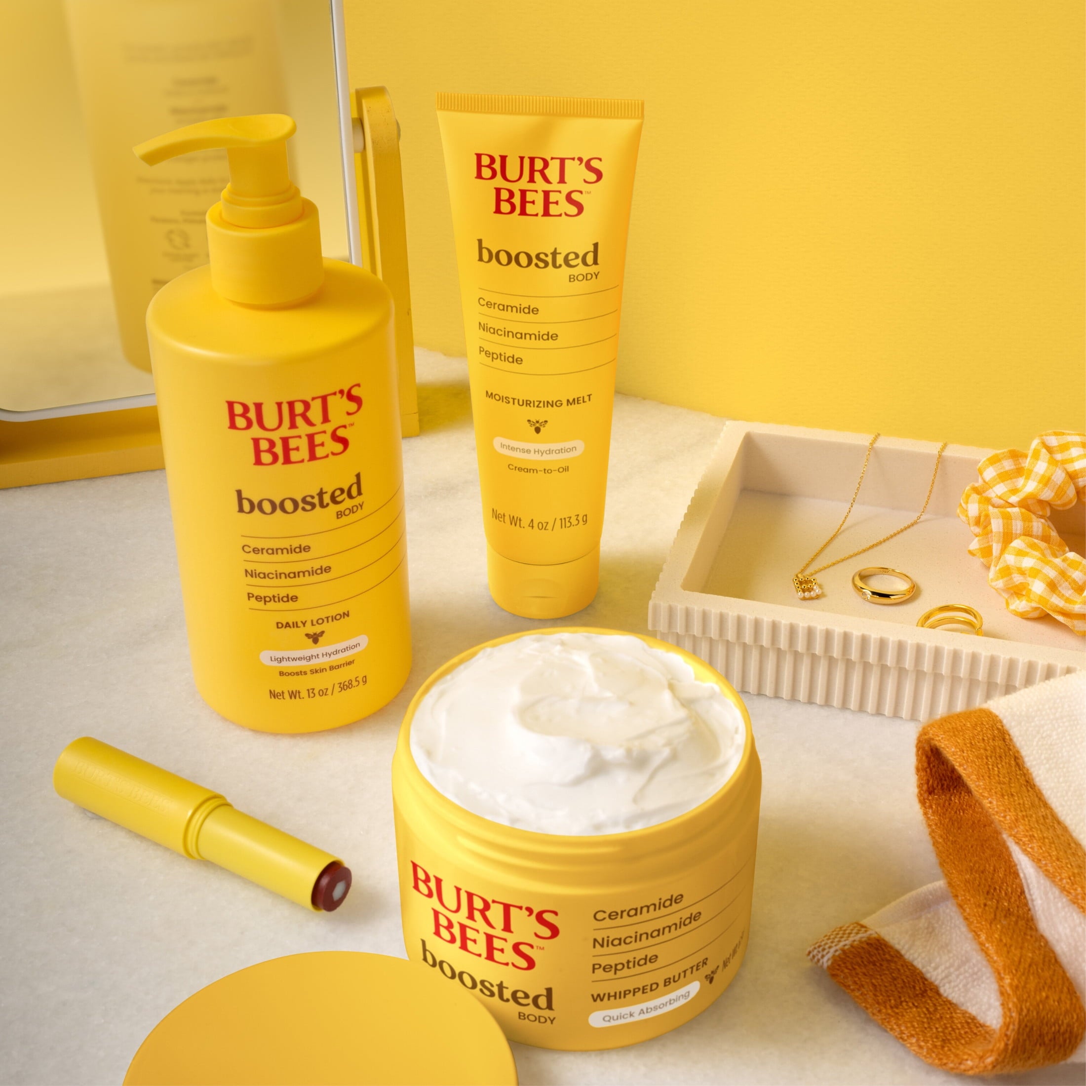 Burt's Bees Boosted Lightweight Body Lotion for Sensitive Skin, 13 oz. Bottle