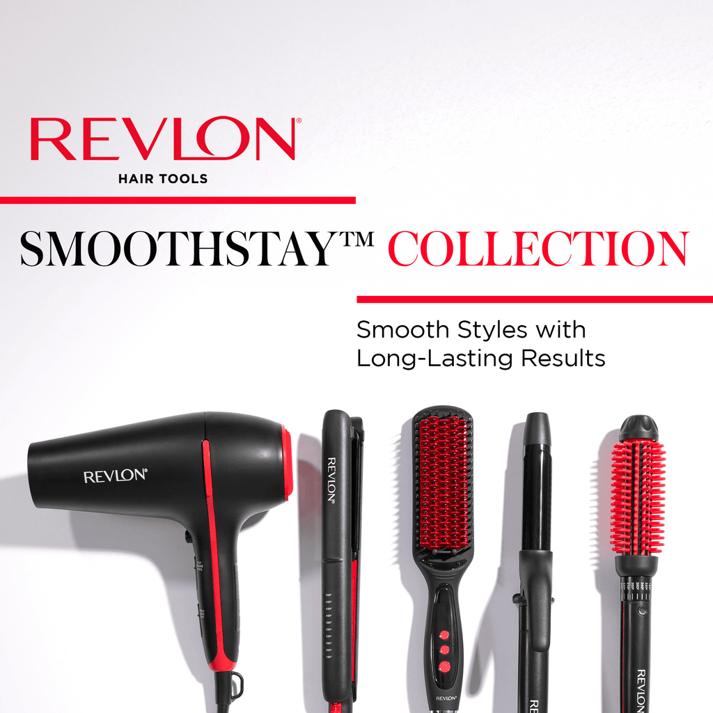 Revlon Smoothstay Coconut Oil-Infused Ceramic Hair Dryer with Diffuser, Black