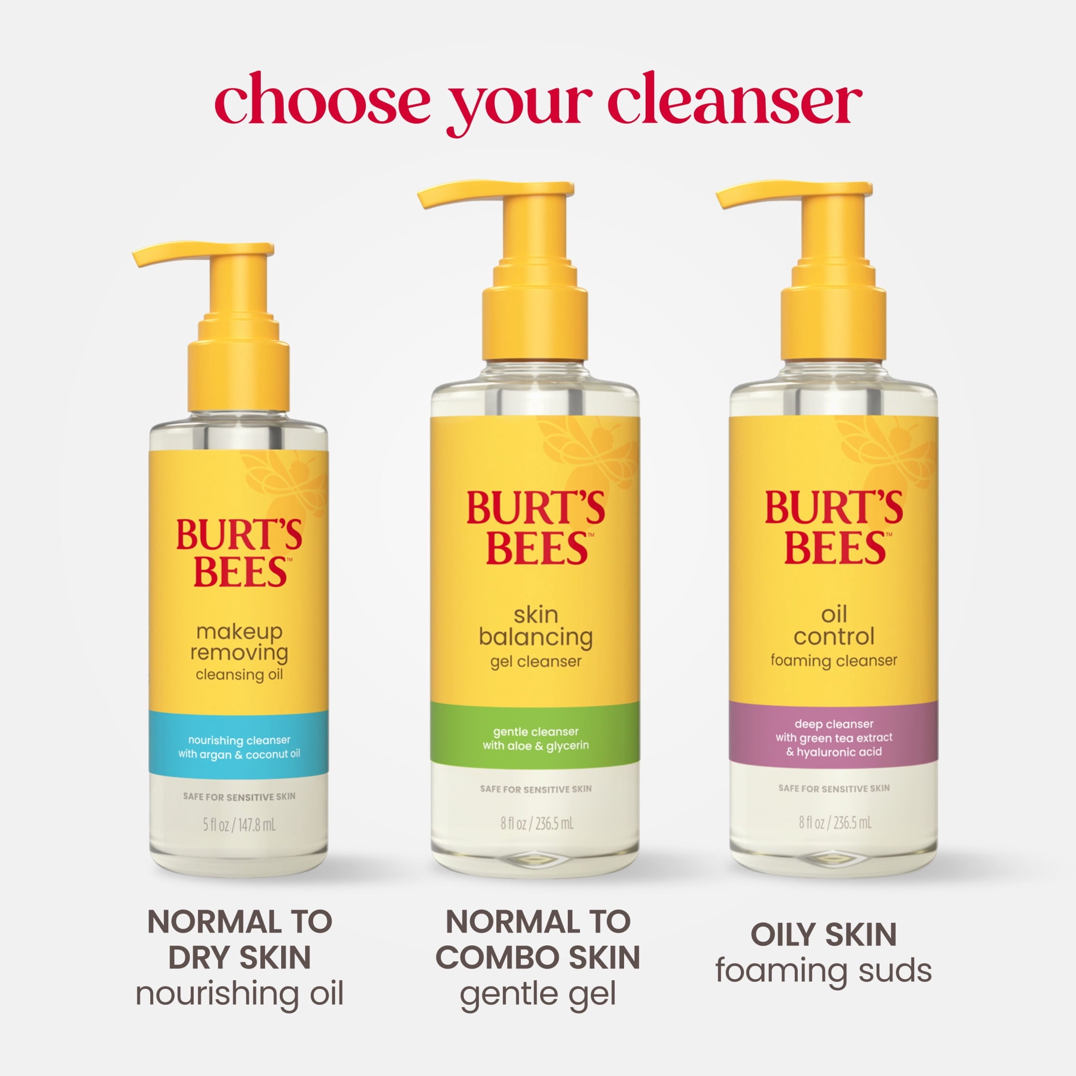 Burt's Bees Makeup Removing Cleansing Face Oil, with Aloe, Argan and Coconut Oil, 5 fl oz