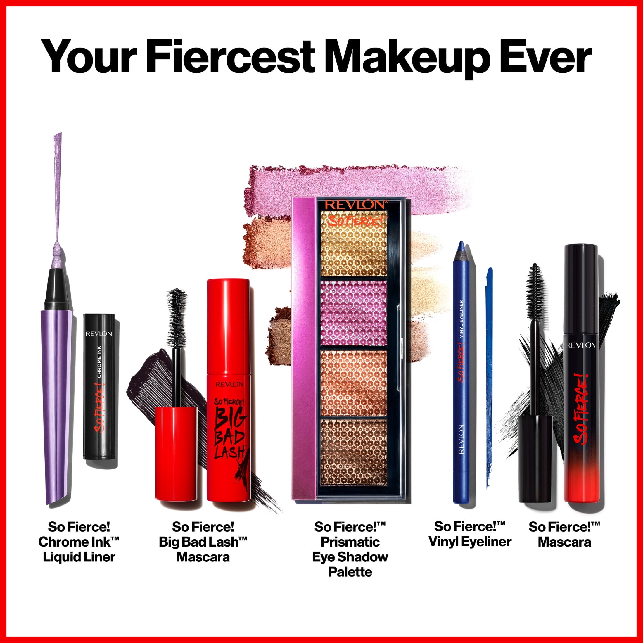 Revlon So Fierce! Prismatic, Long Lasting Matte and Pearl Cream Eyeshadow Palette, 962 Fully Loaded, 0.21 oz.