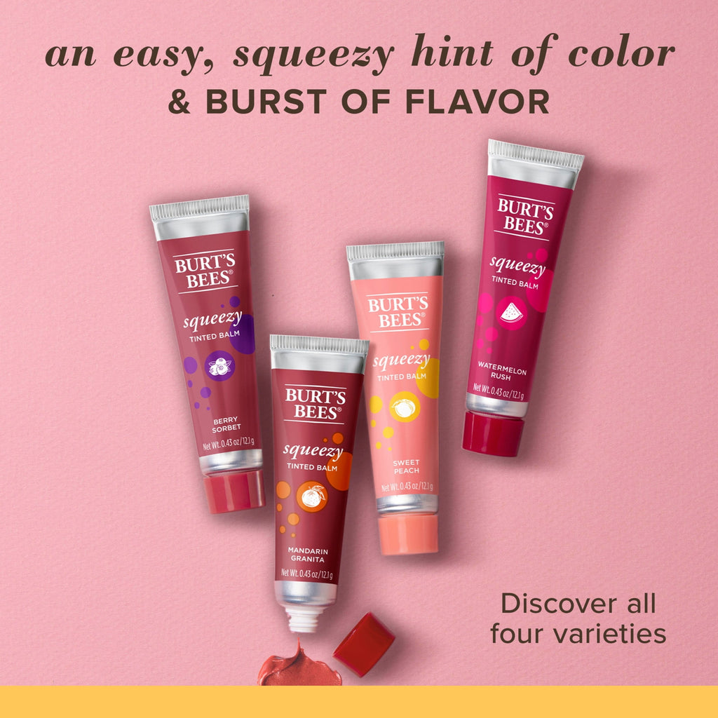 Burt's Bees Tinted Squeeze Wax Berry Sorbet Peggable 36/0.43oz