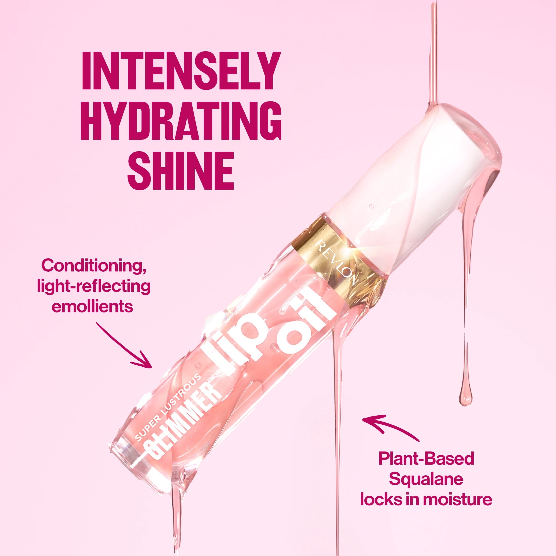 Revlon Super Lustrous Glimmer Nourishing Lip Oil, 003 Glow Mama, 0.13 fl oz