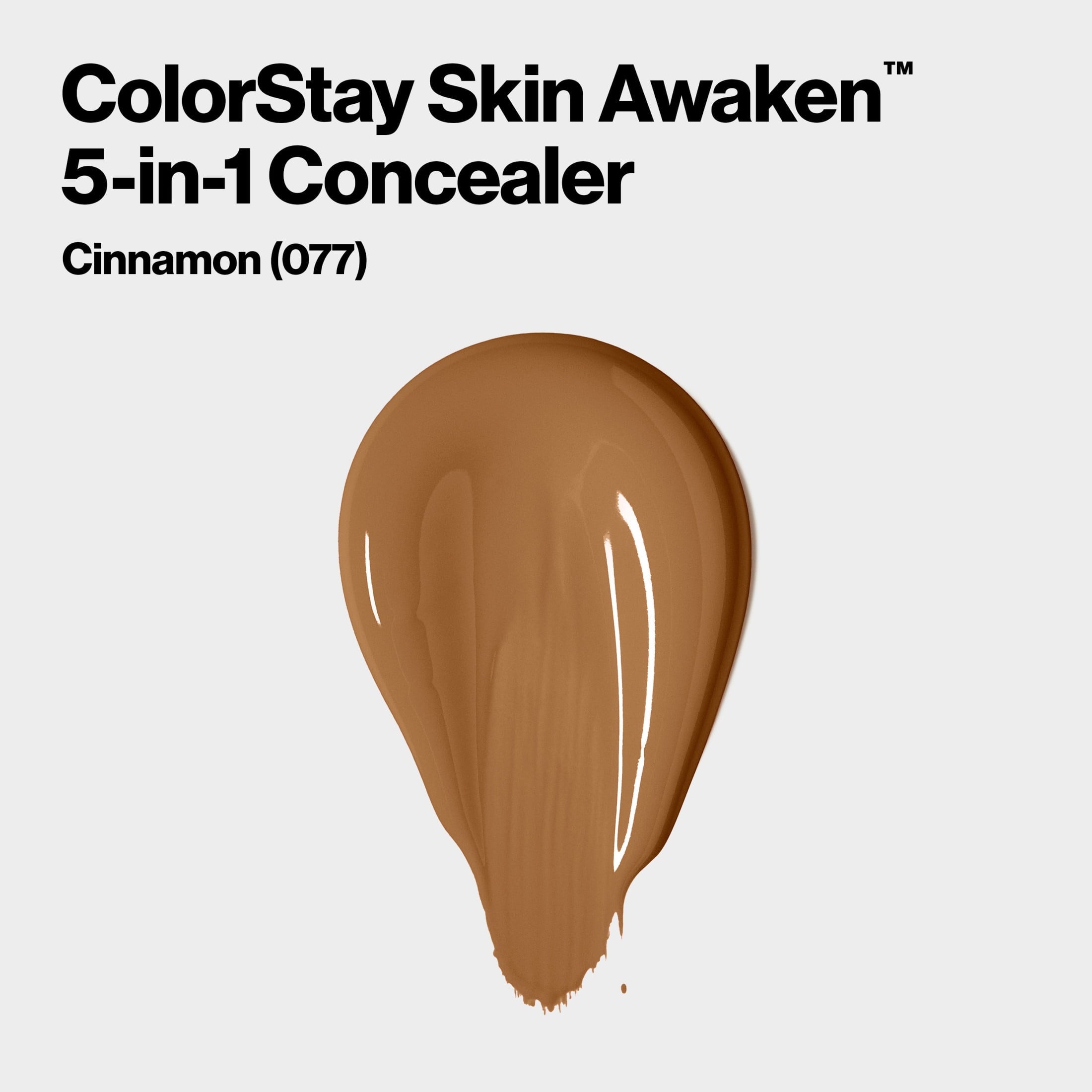 Revlon ColorStay Skin Awaken Cream Concealer Makeup, Longwear, 077 Cinnamon, 0.27 fl oz