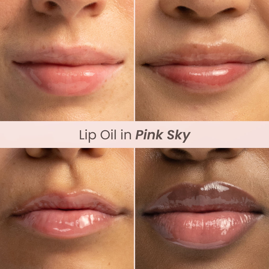 Burt's Bees Pink Sky Lip Oil Gloss with Wand Applicator, 0.15 oz.