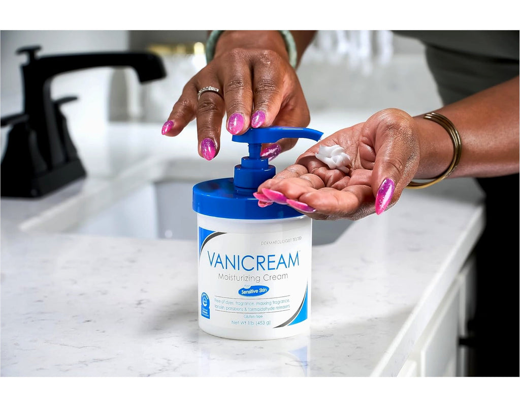 Vanicream Moisturizing Skin Cream for Sensitive Skin with Pump Dispenser - 16 fl oz (1 lb) -2 Pack