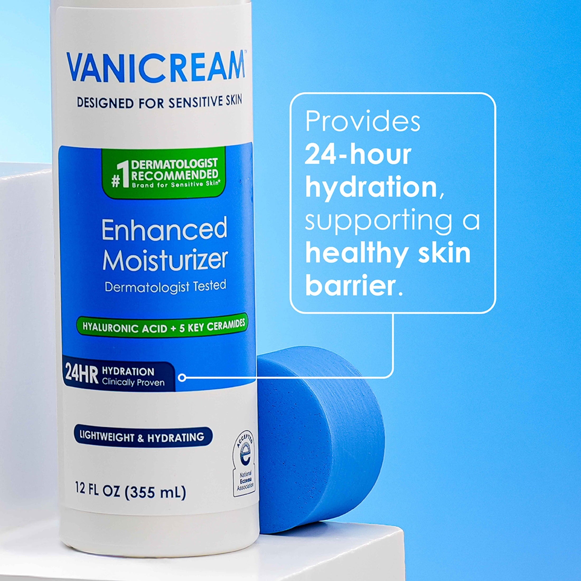 Vanicream Enhanced Moisturizer with Ceramides and Hyaluronic Acid Designed for Sensitive Skin