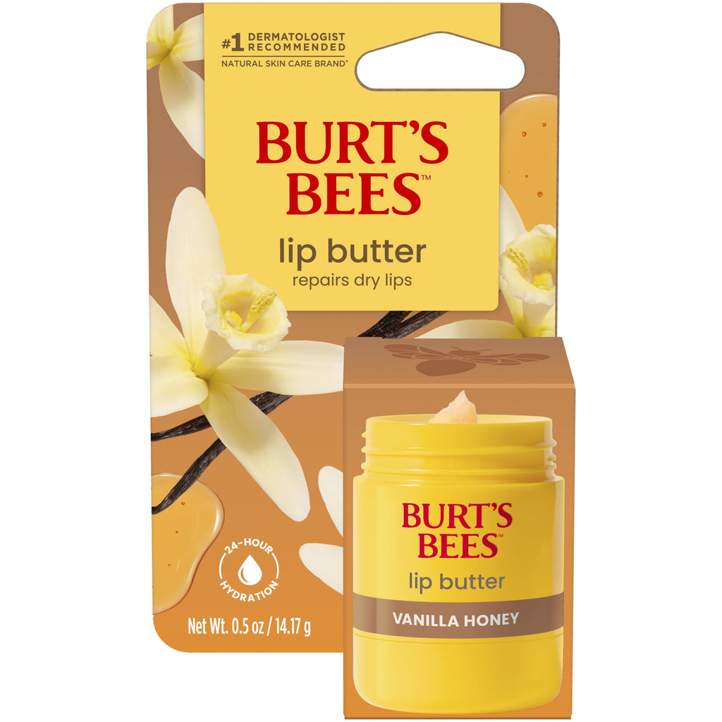 Burt's Bees Vanilla Honey Lip Butter Balm, Twist Up Dispenser, 0.5 Oz.