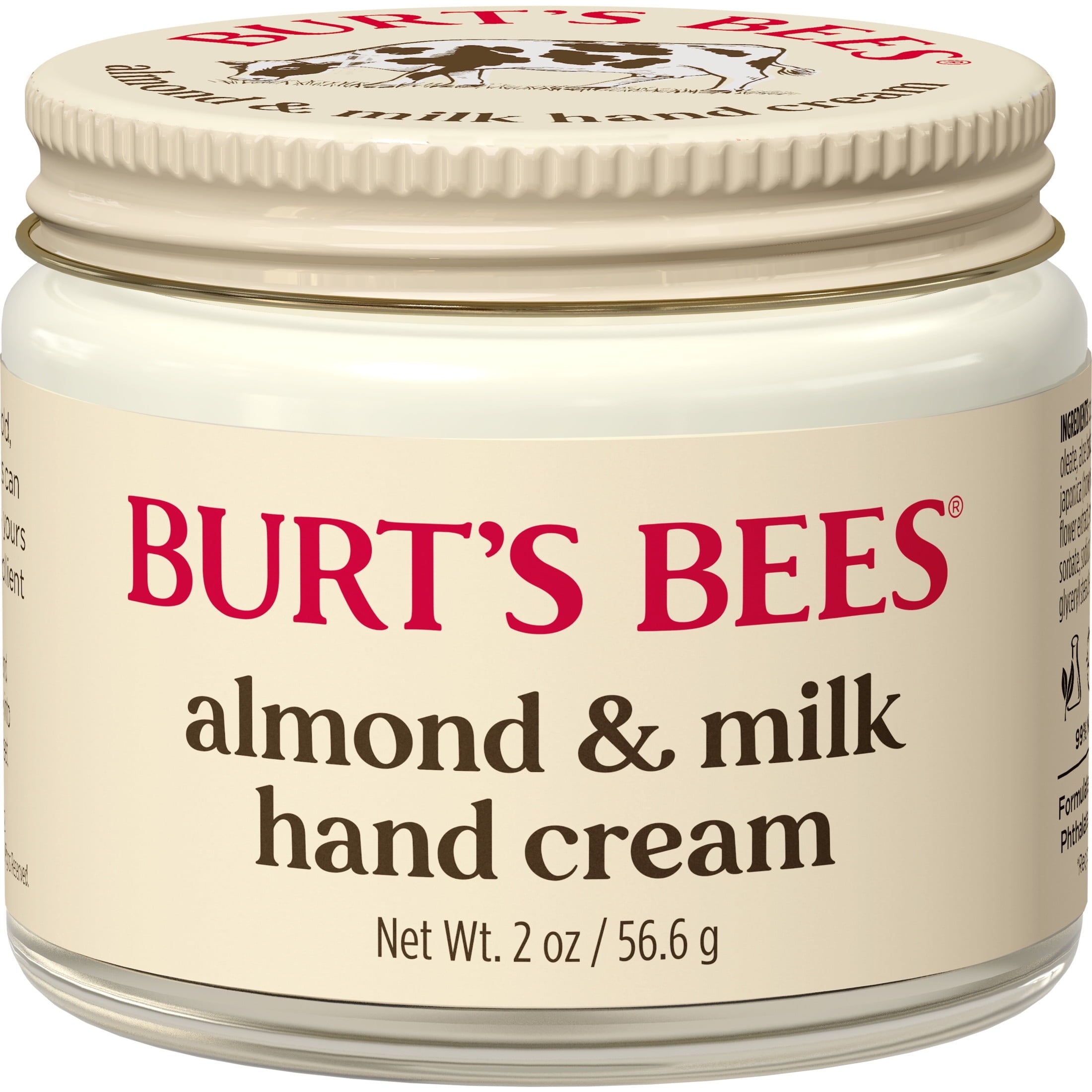 Burt's Bees Almond and Milk Hand Cream for Dry Skin, 2 Oz