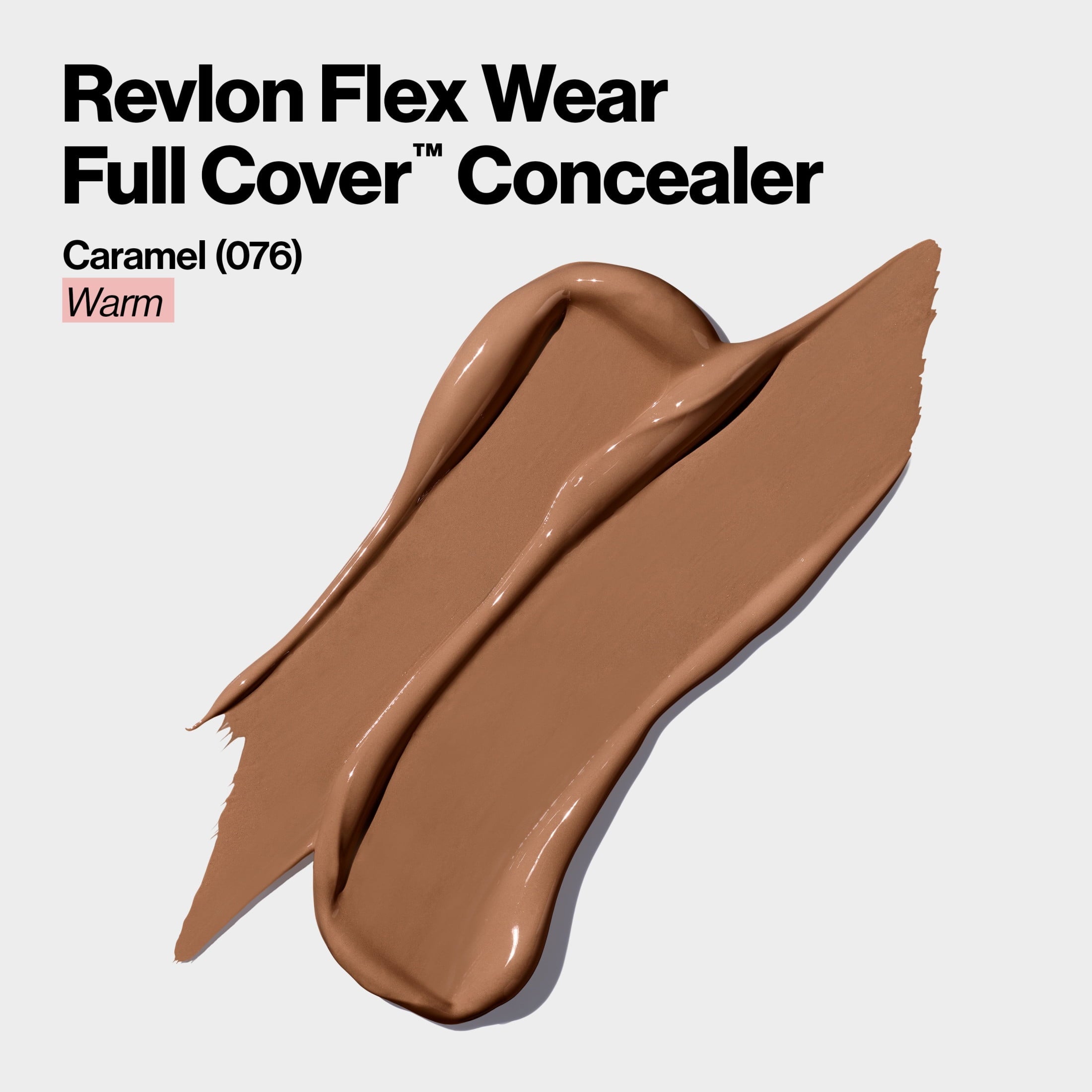 Revlon ColorStay Flex Wear Concealer, Full Coverage, 24HR Wear, 076 Caramel, 0.34 fl oz