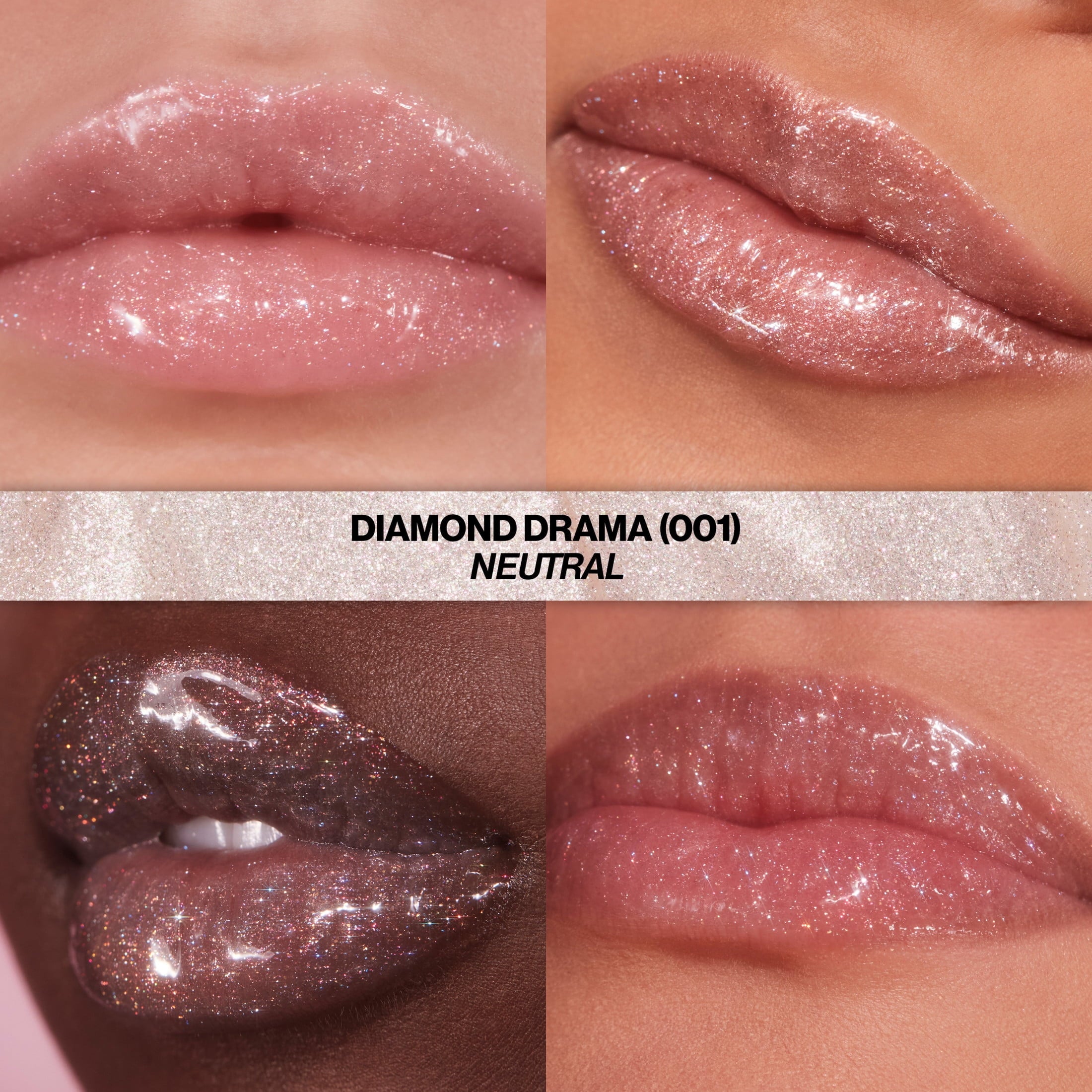Revlon Super Lustrous Glimmer High-Shine Lip Gloss, 001 Diamond Drama, 0.13 fl oz