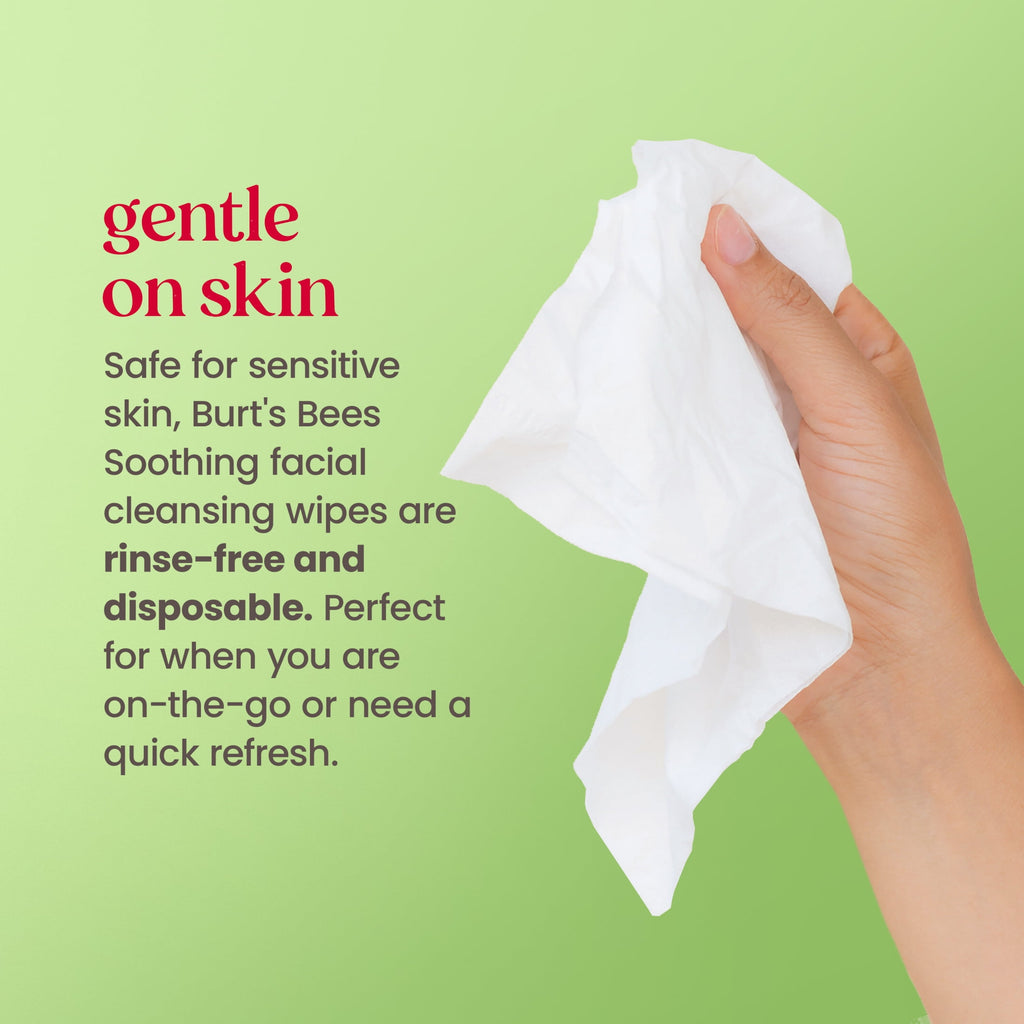 Burt's Bees Fragrance Free 3-in-1 Makeup Removing and Cleansing Wipes, 30 Count