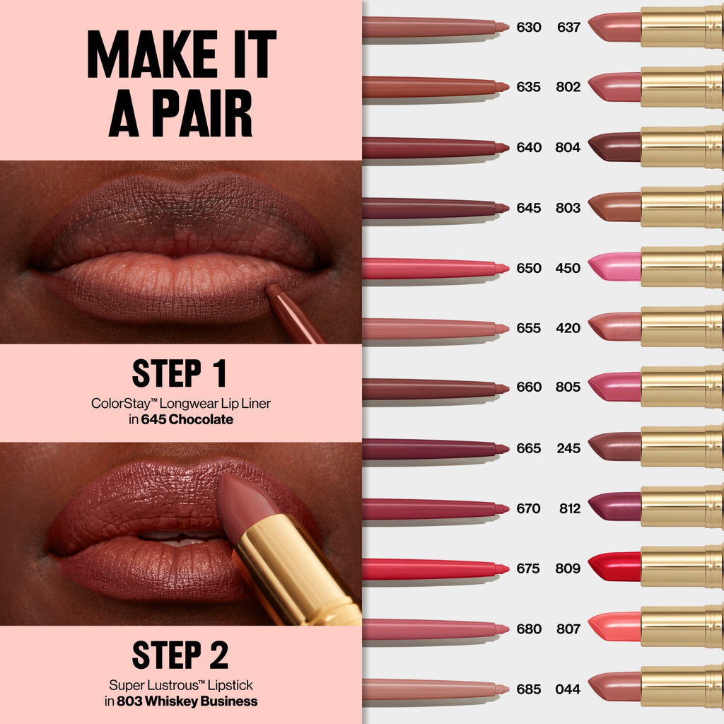 (3 pack) Revlon ColorStay Longwear Lip Liner Pencil, 640 Raisin, 0.01 oz