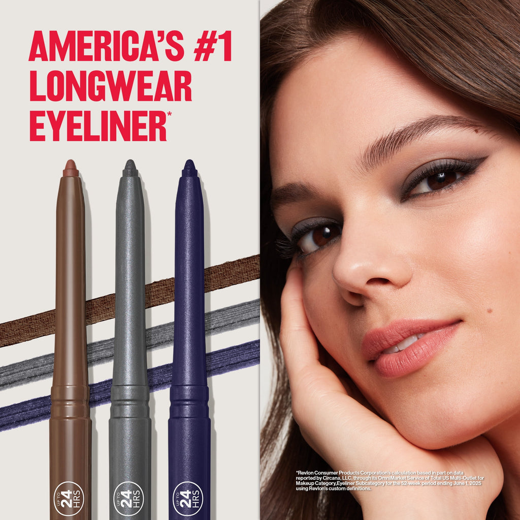 Revlon ColorStay Waterproof Eyeliner Pencil, Built-In Sharpener, 201 Black, 2 pack