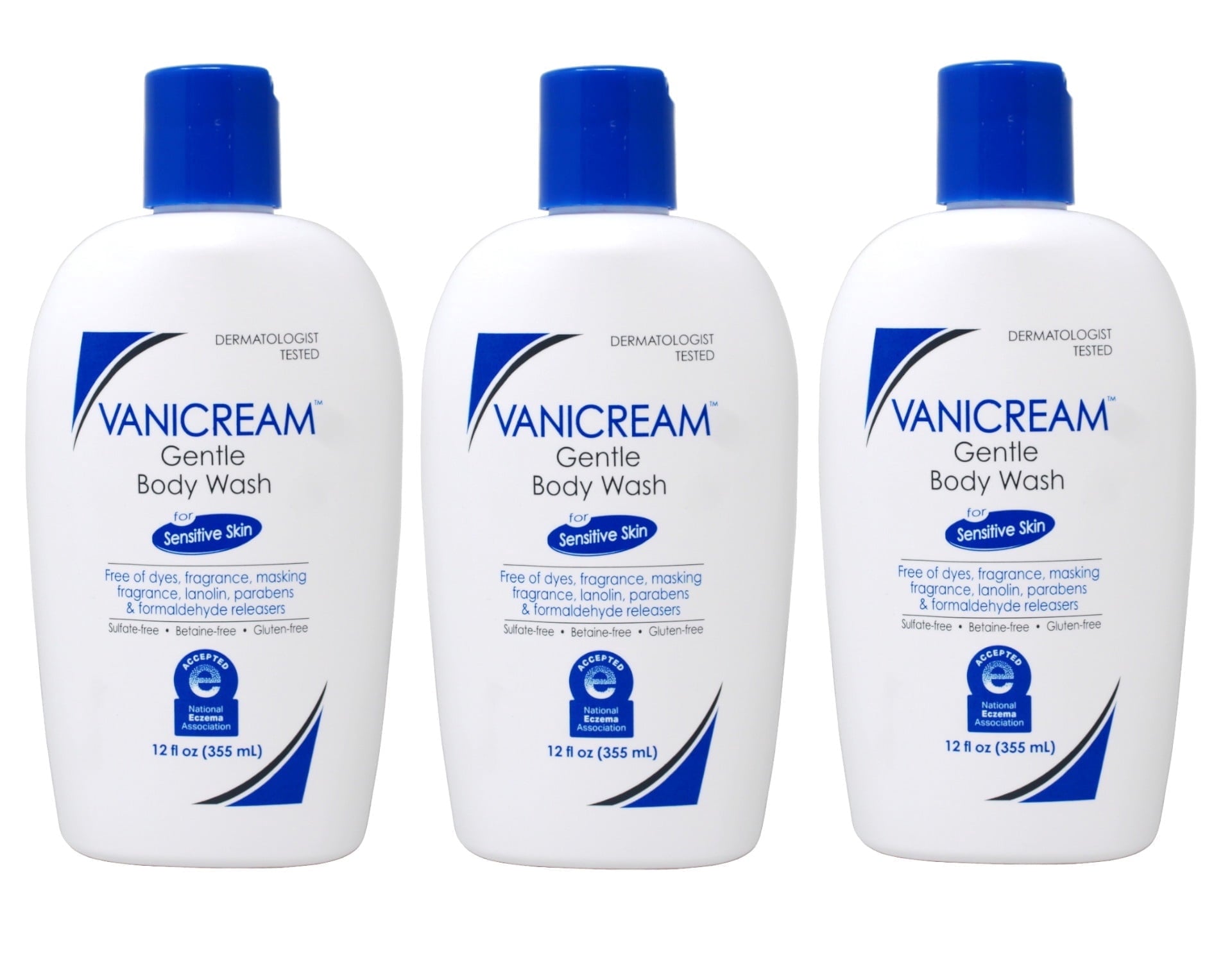 3 Pack - Vanicream, Gentle Body Wash, For Sensitive Skin, Fragrance Free, 12 fl oz (355 ml)