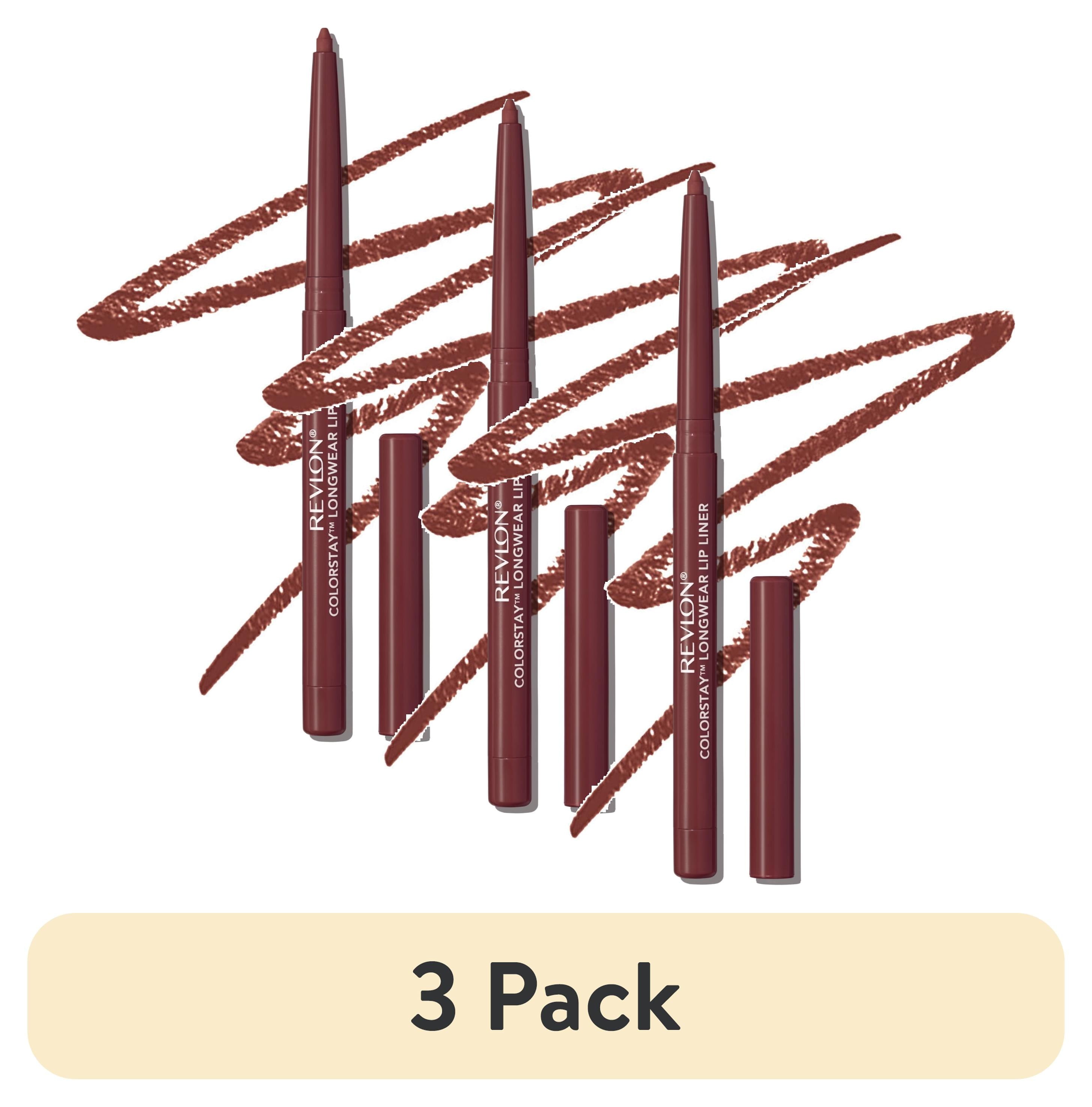 (3 pack) Revlon ColorStay Longwear Lip Liner Pencil, 645 Chocolate, 0.01 oz