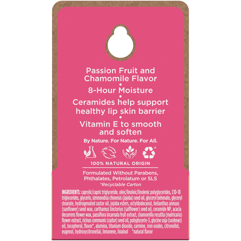 Burt's Bees Overnight Lip Mask Treatment for Dry Lips, Passion Fruit and Chamomile, 0.25 oz.