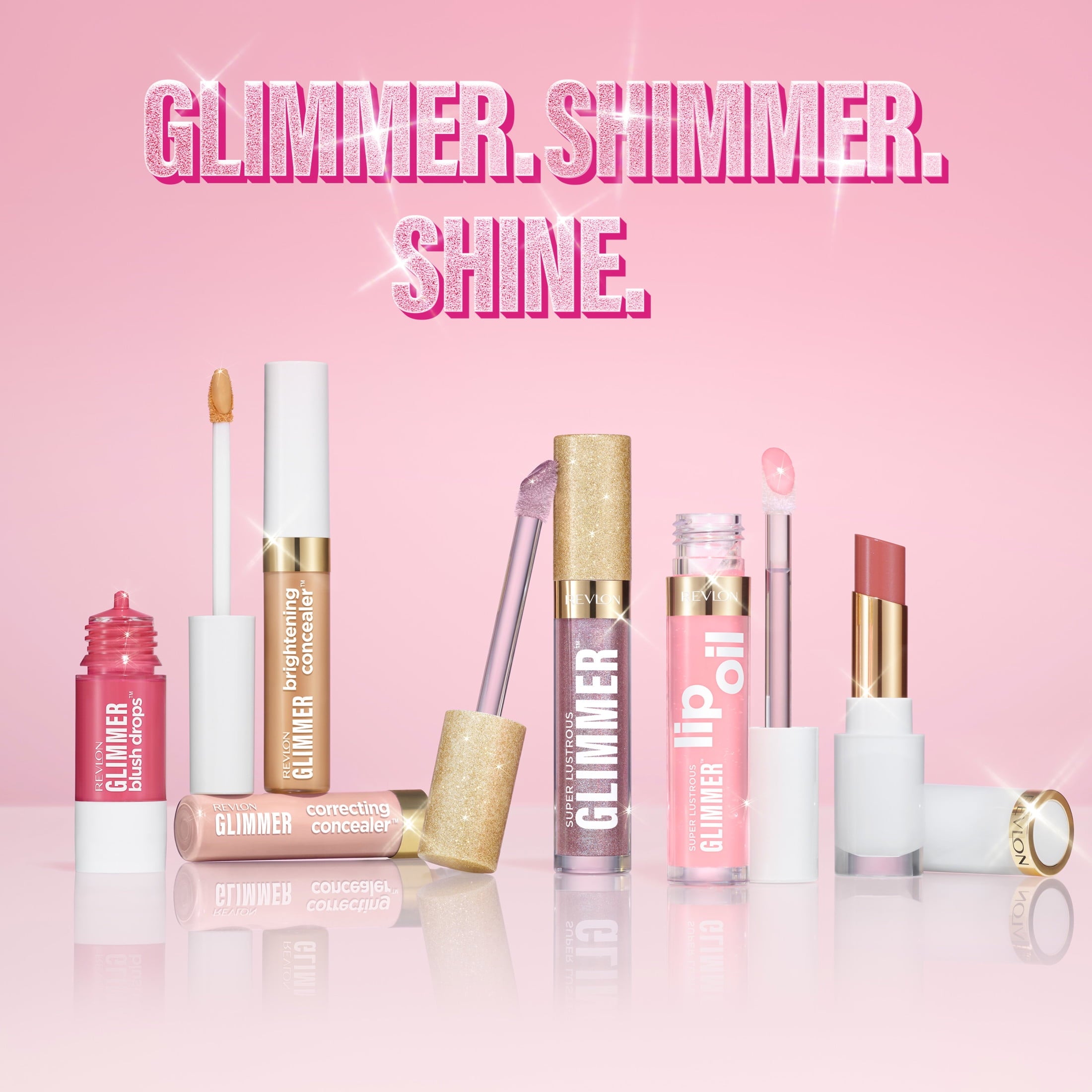 Revlon Super Lustrous Glimmer High-Shine Lip Gloss, 005 Glazed Almond, 0.13 fl oz