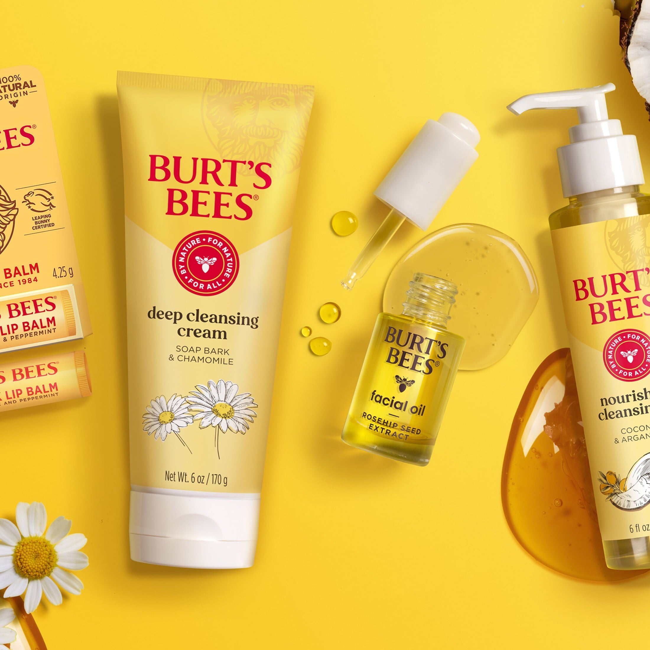 Burt's Bees Nourishing Cleansing Oil Face Wash with Coconut and Argan Oils, 6 fl oz