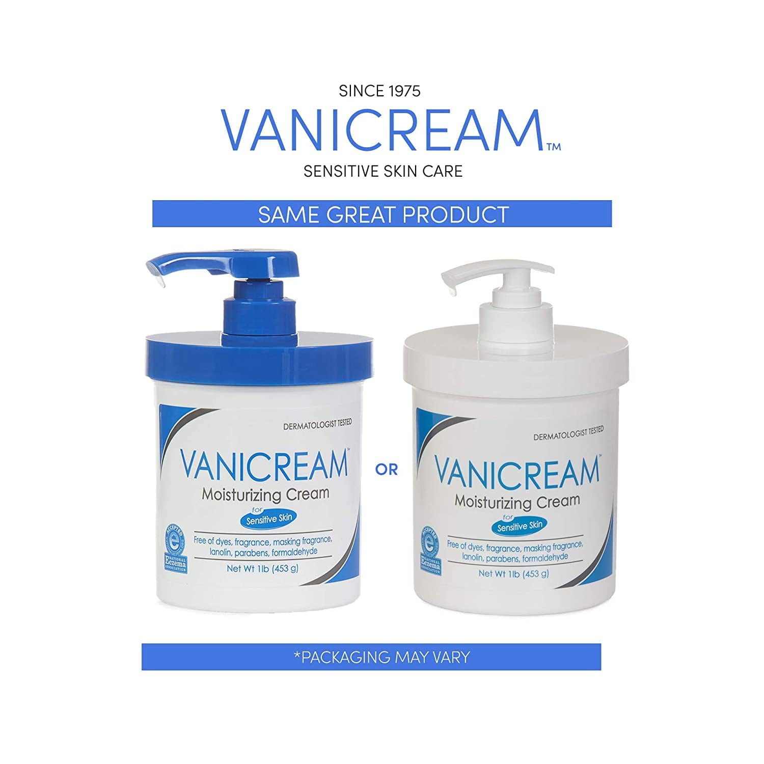 Vanicream Moisturizing Skin Cream for Sensitive Skin with Pump Dispenser - 16 fl oz (1 lb)
