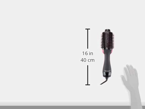 Revlon One-Step Hair Dryer And Volumizer Hot Air Brush, Black, Packaging May Vary