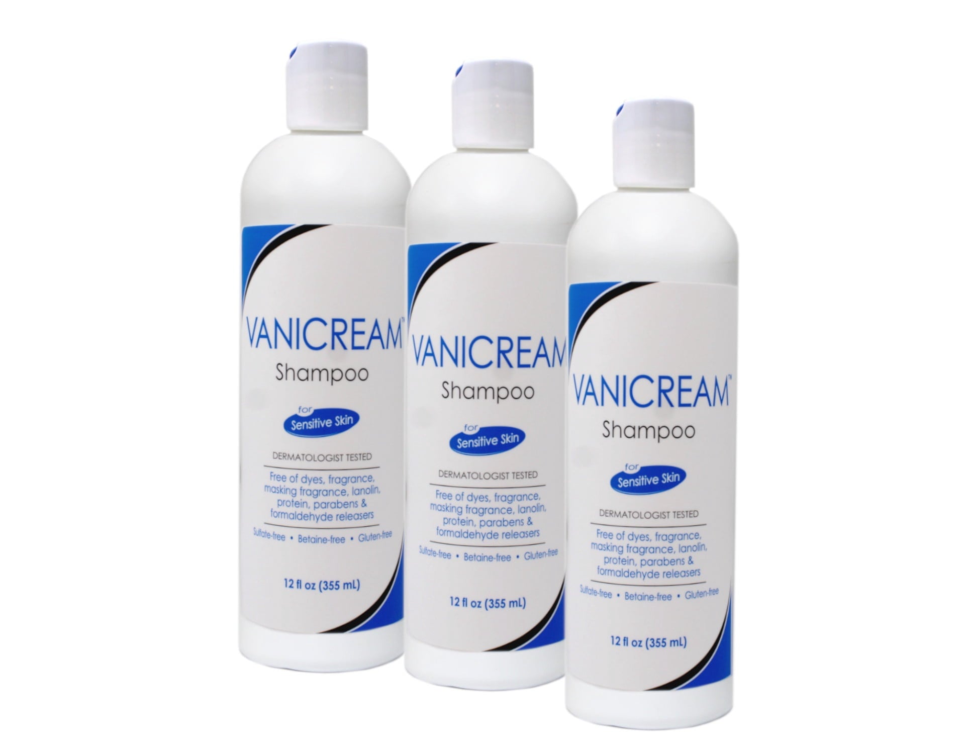 Vanicream Hair Shampoo for Sensitive Skin , 12 FL OZ (3 Pack)