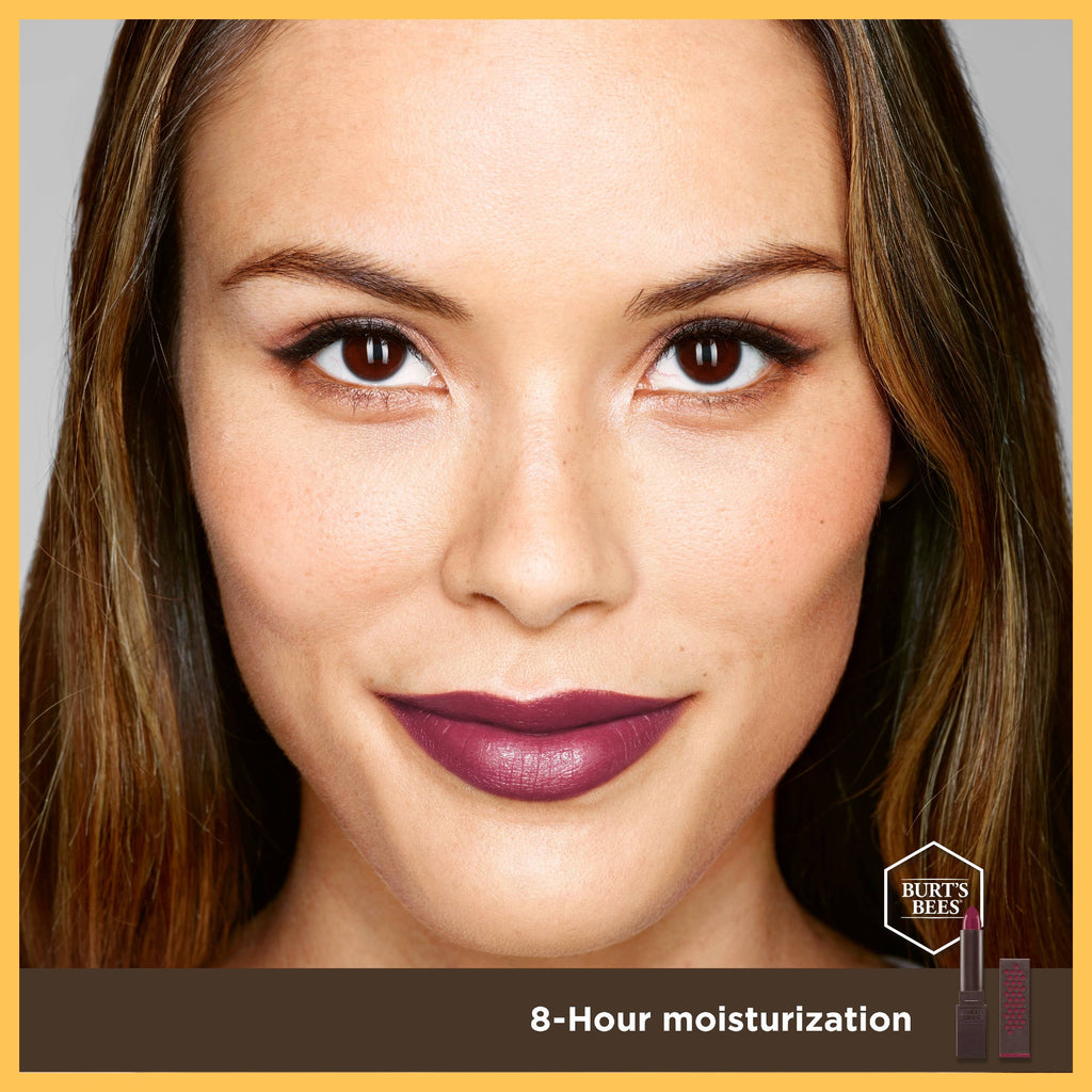Burt's Bees 100% Natural Moisturizing Lipstick, Brimming Berry - 1 Tube