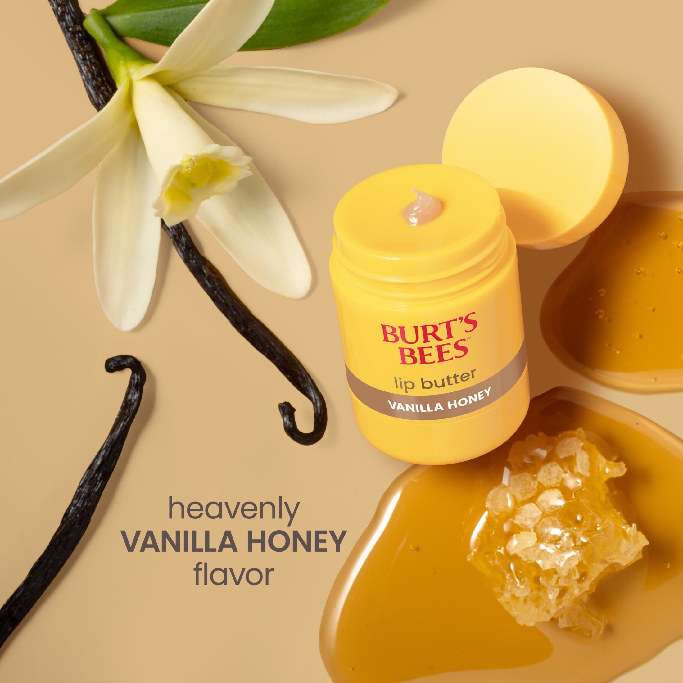Burt's Bees Vanilla Honey Lip Butter Balm, Twist Up Dispenser, 0.5 Oz.