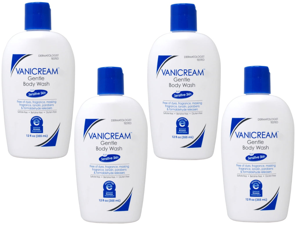 4 Pack - Vanicream, Gentle Body Wash, For Sensitive Skin, Fragrance Free, 12 fl oz (355 ml)