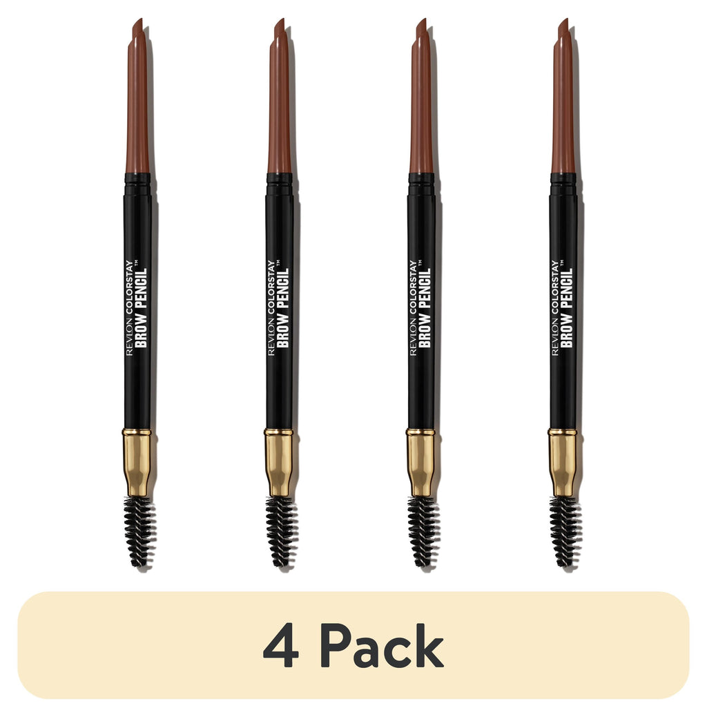 (4 pack) Revlon ColorStay Waterproof Eyebrow Pencil, Mechanical & Long Lasting, 215 Auburn, 0.021 oz