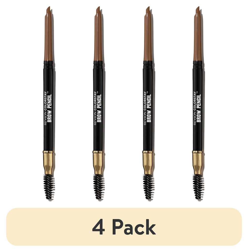 (4 pack) Revlon ColorStay Waterproof Eyebrow Pencil, Mechanical & Long Lasting, 210 Soft Brown, 0.021 oz