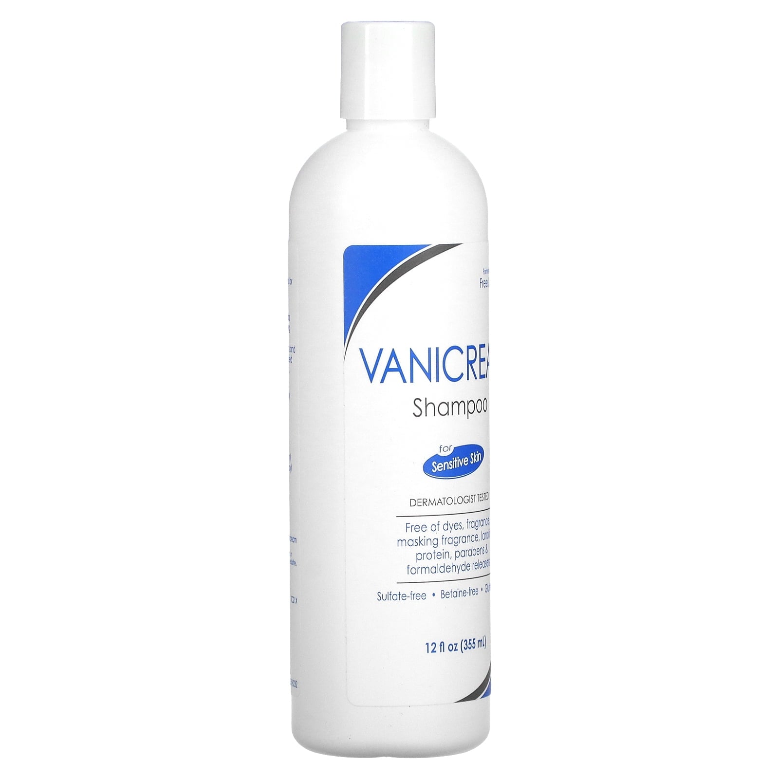 (5 pack) Vanicream Shampoo for Sensitive Skin Dermatologist Tested Free of Dyes Fragrance Parabens and Formaldehyde Releasers Sulfate-Free 12 fl oz (Pack of 1)
