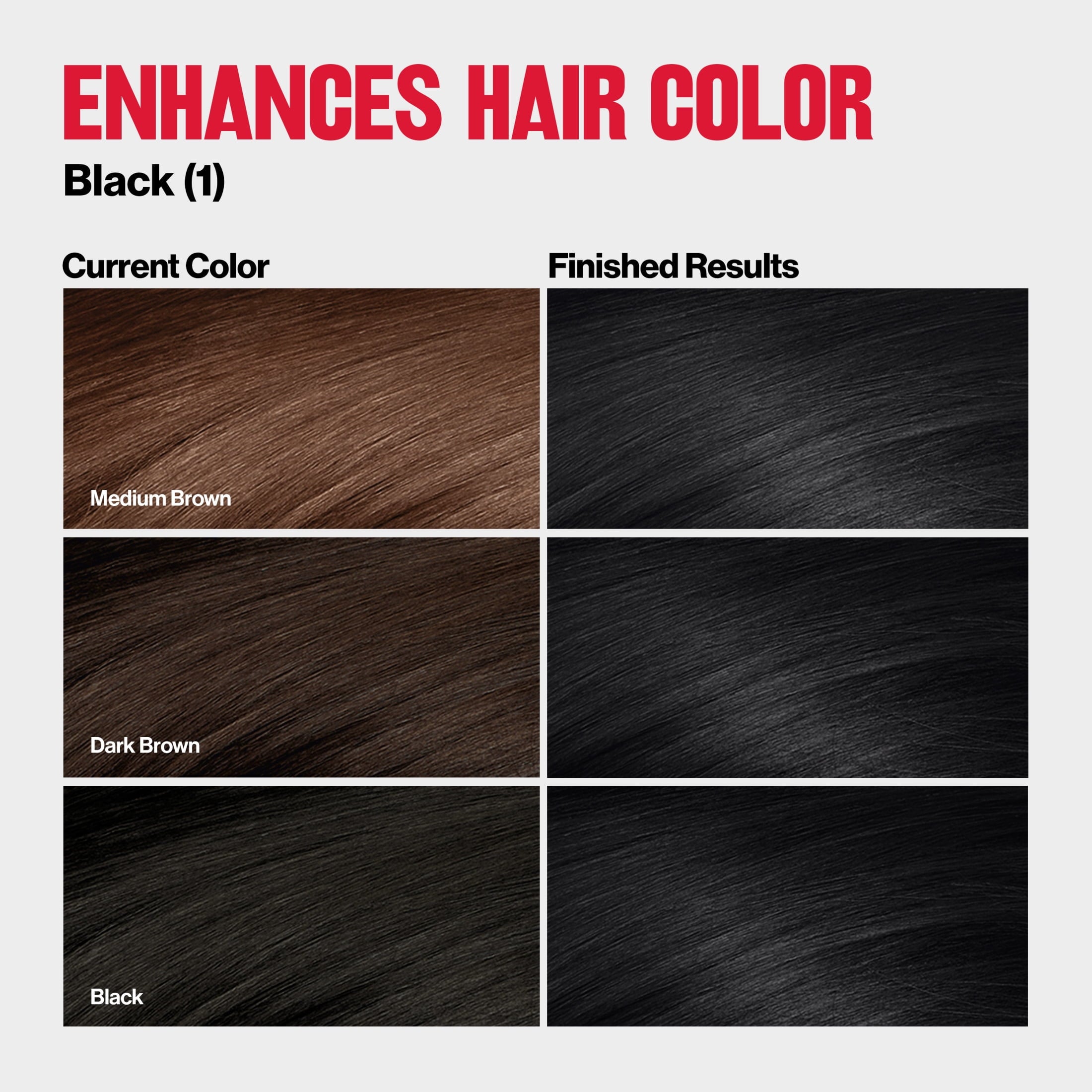 Revlon ColorSilk Tone + Gloss + Care Demi-Permanent Hair Color, 1 Black, 4.5 fl oz