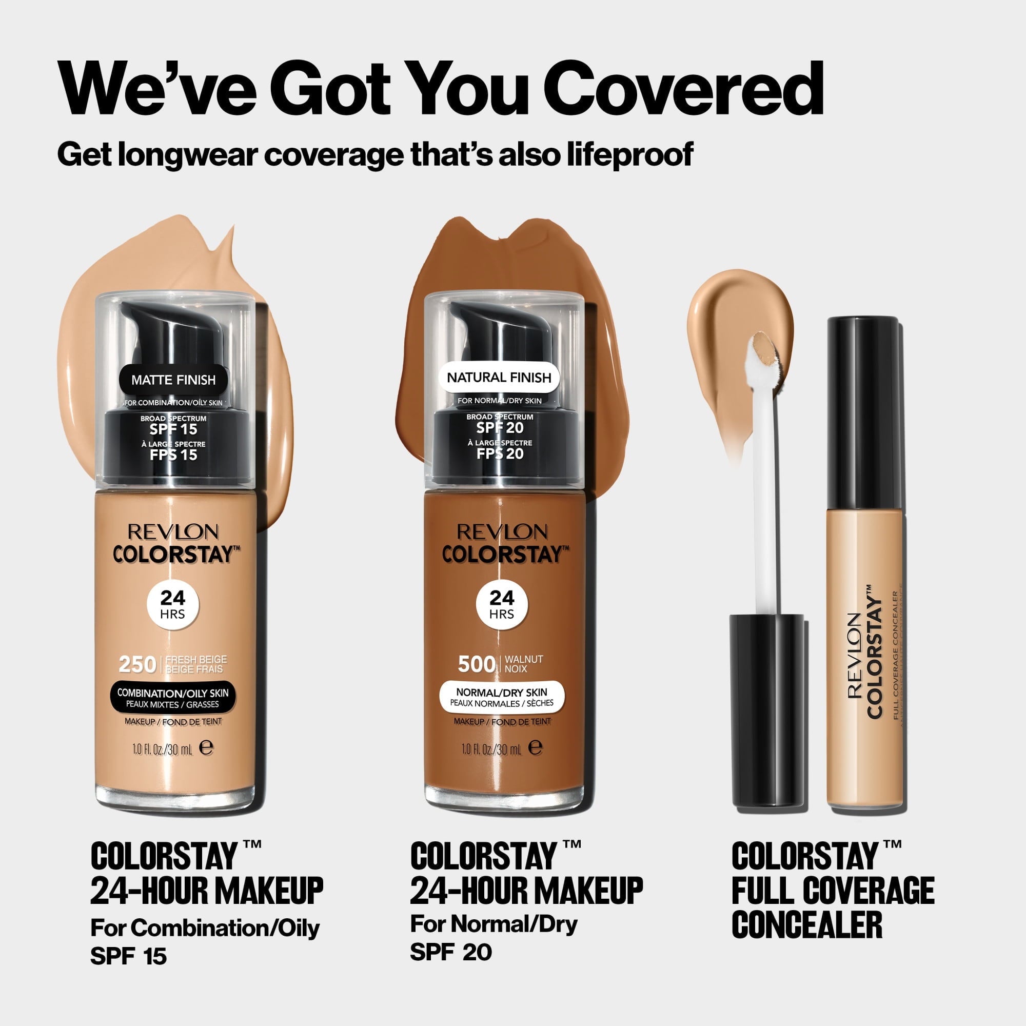 Revlon ColorStay Liquid Concealer Makeup, Full Coverage, 001 Banana, 0.21 fl oz