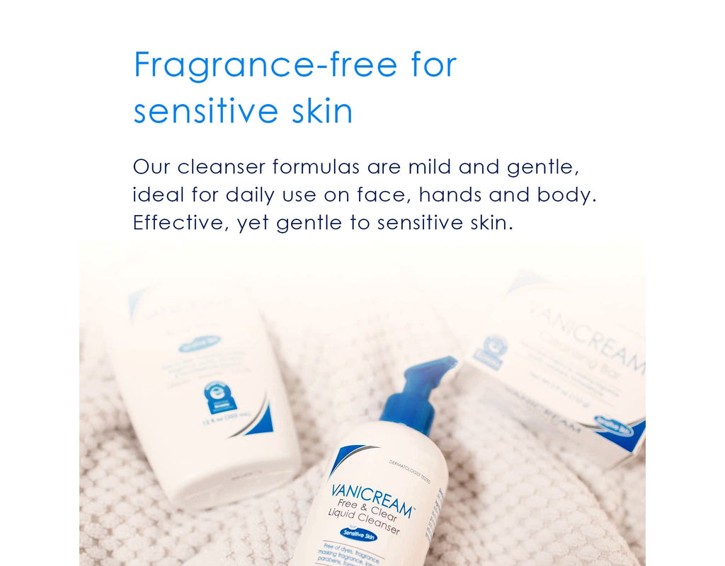6 Pack Free & Clear Liquid Clean ser For Sensitive Skin 8 oz Each