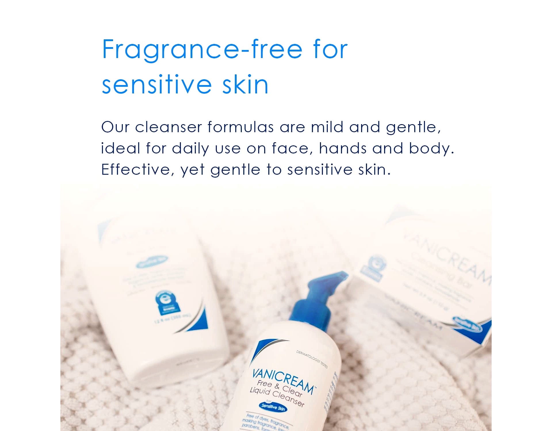 6 Pack Free & Clear Liquid Clean ser For Sensitive Skin 8 oz Each
