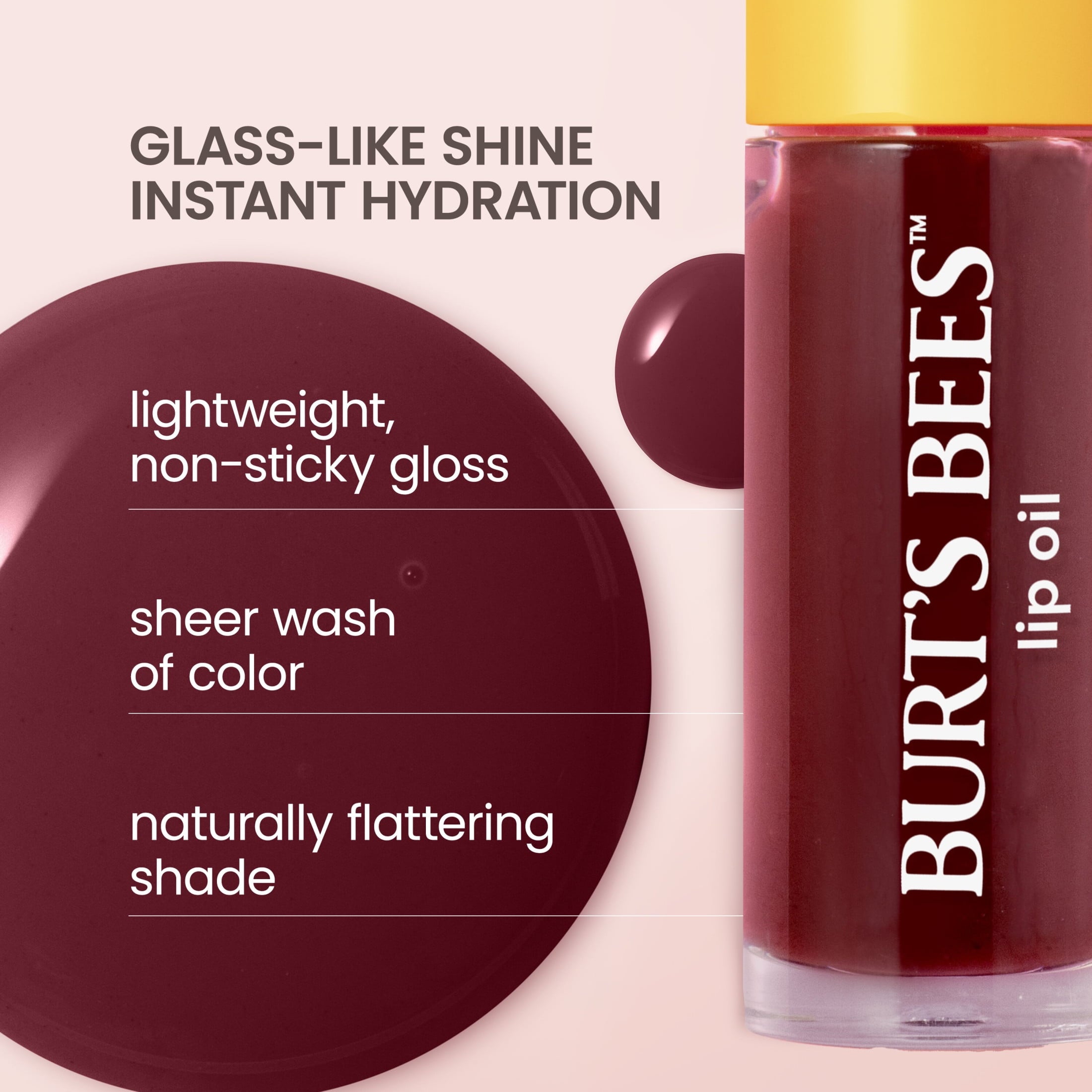 Burt's Bees Lip Oil Lip Gloss, Plum Twilight