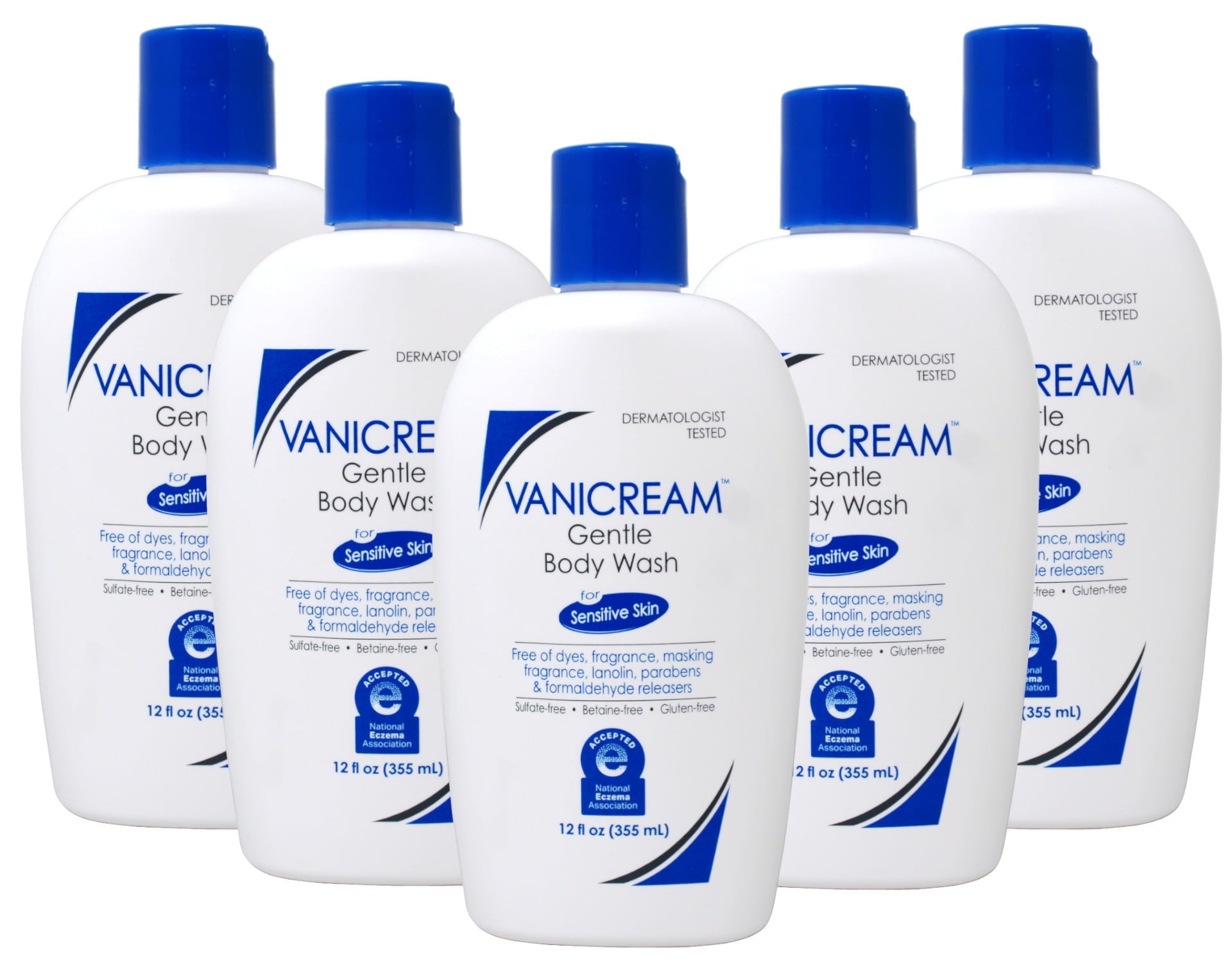 5 Pack - Vanicream, Gentle Body Wash, For Sensitive Skin, Fragrance Free, 12 fl oz (355 ml)