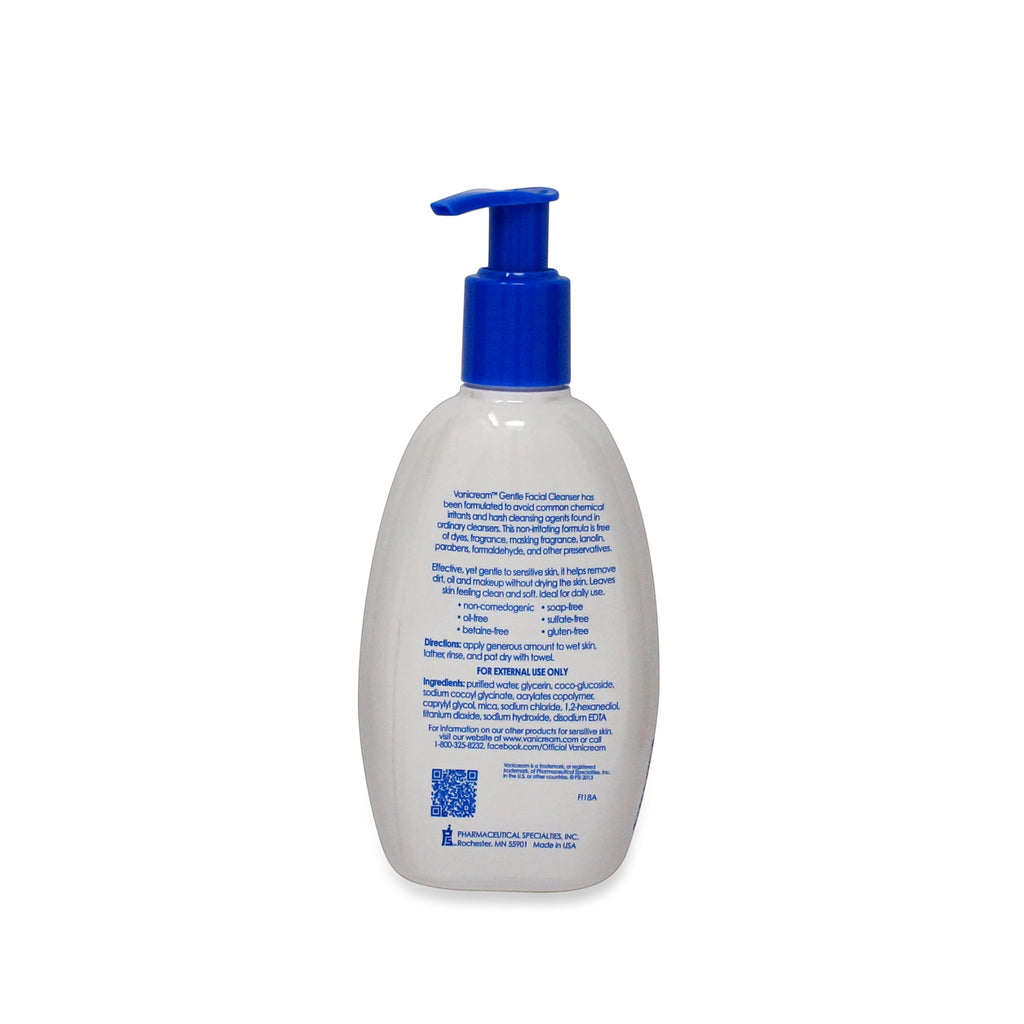 Vanicream Gentle Facial Cleanser with Pump Dispenser 8 oz