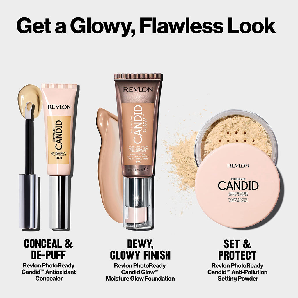 PhotoReady Candid Glow Moisture Glow Anti-Pollution Foundation, 500 Almond, 0.75 fl oz