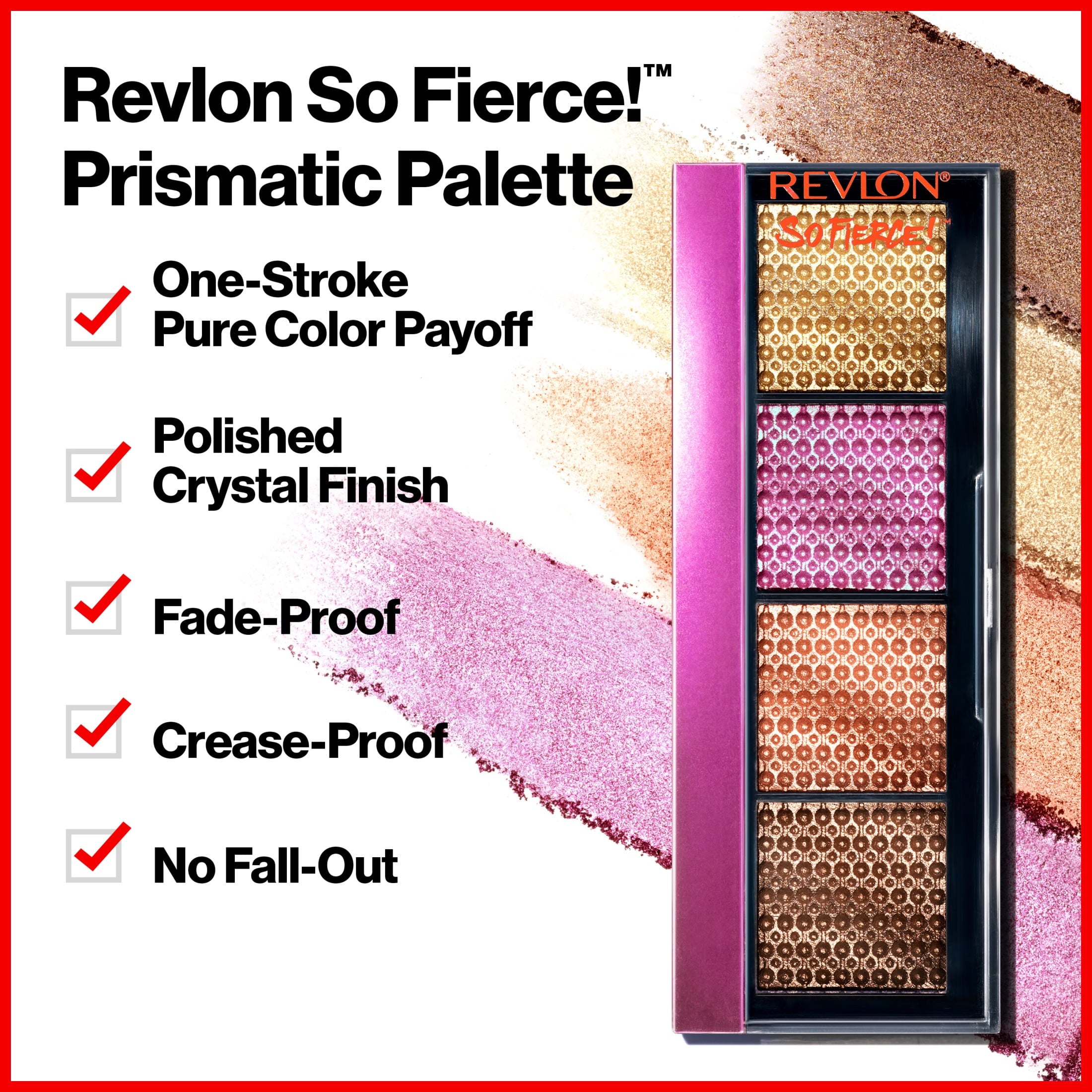 Revlon So Fierce! Prismatic, Long Lasting Matte and Pearl Cream Eyeshadow Palette, 964 Clap Back, 0.21 oz.