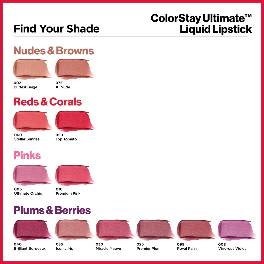 (2 pack) Revlon ColorStay Ultimate Lightweight Satin Liquid Lipstick, 0.1 fl oz