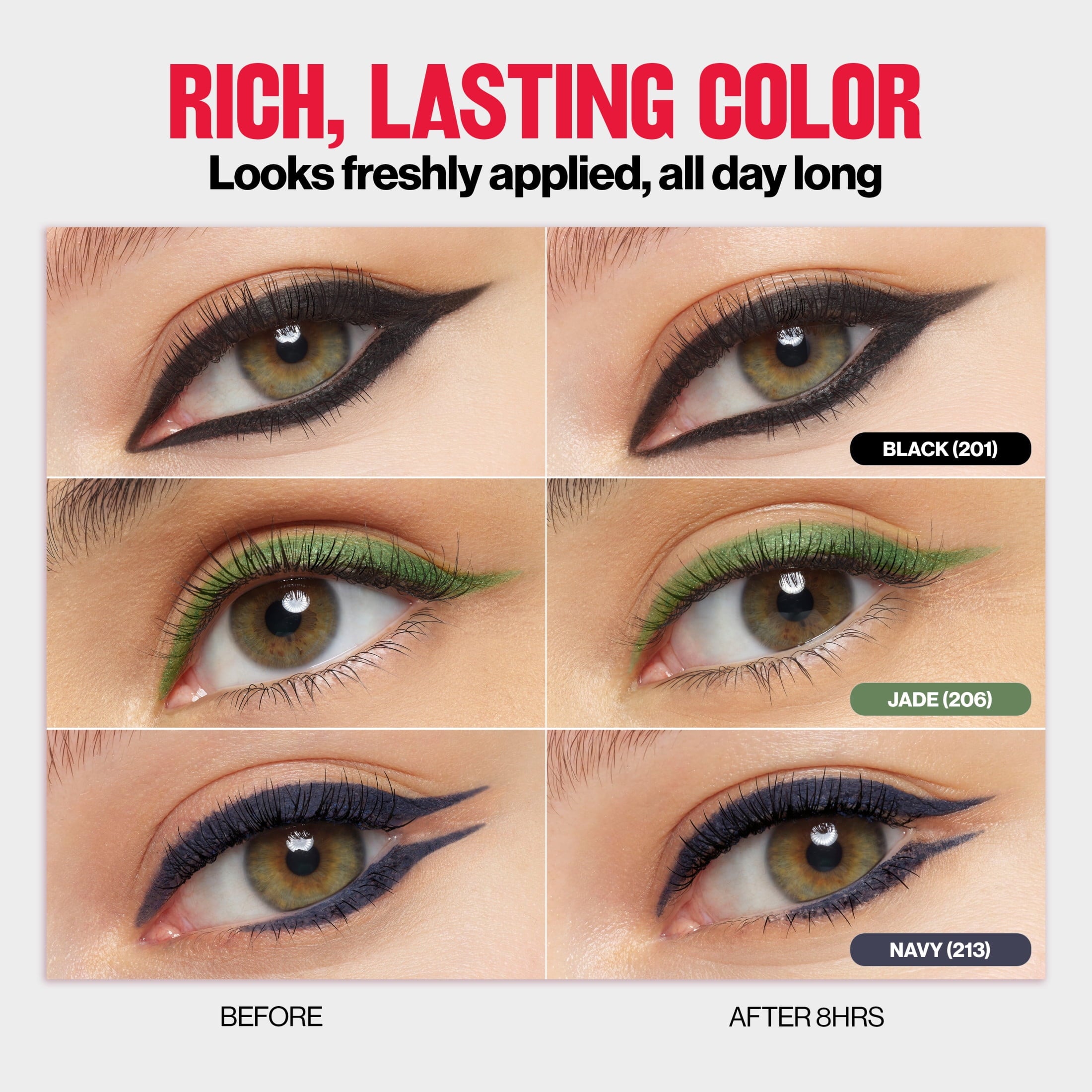 Revlon ColorStay Waterproof Eyeliner Pencil, Built-In Sharpener, 201 Black, 2 pack