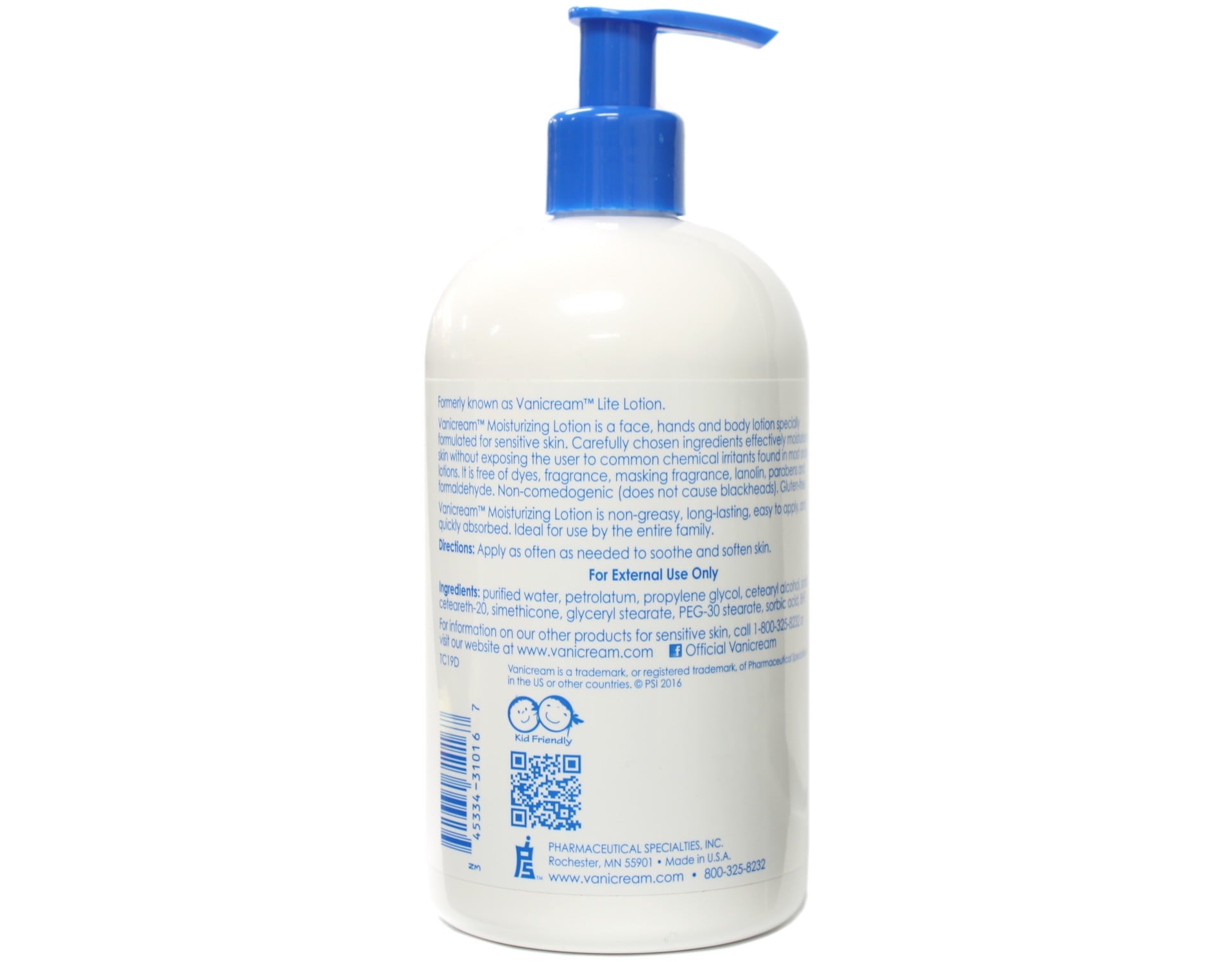 Vanicream Lite Lotion Bottle with Pump 16 Oz 2 Pack