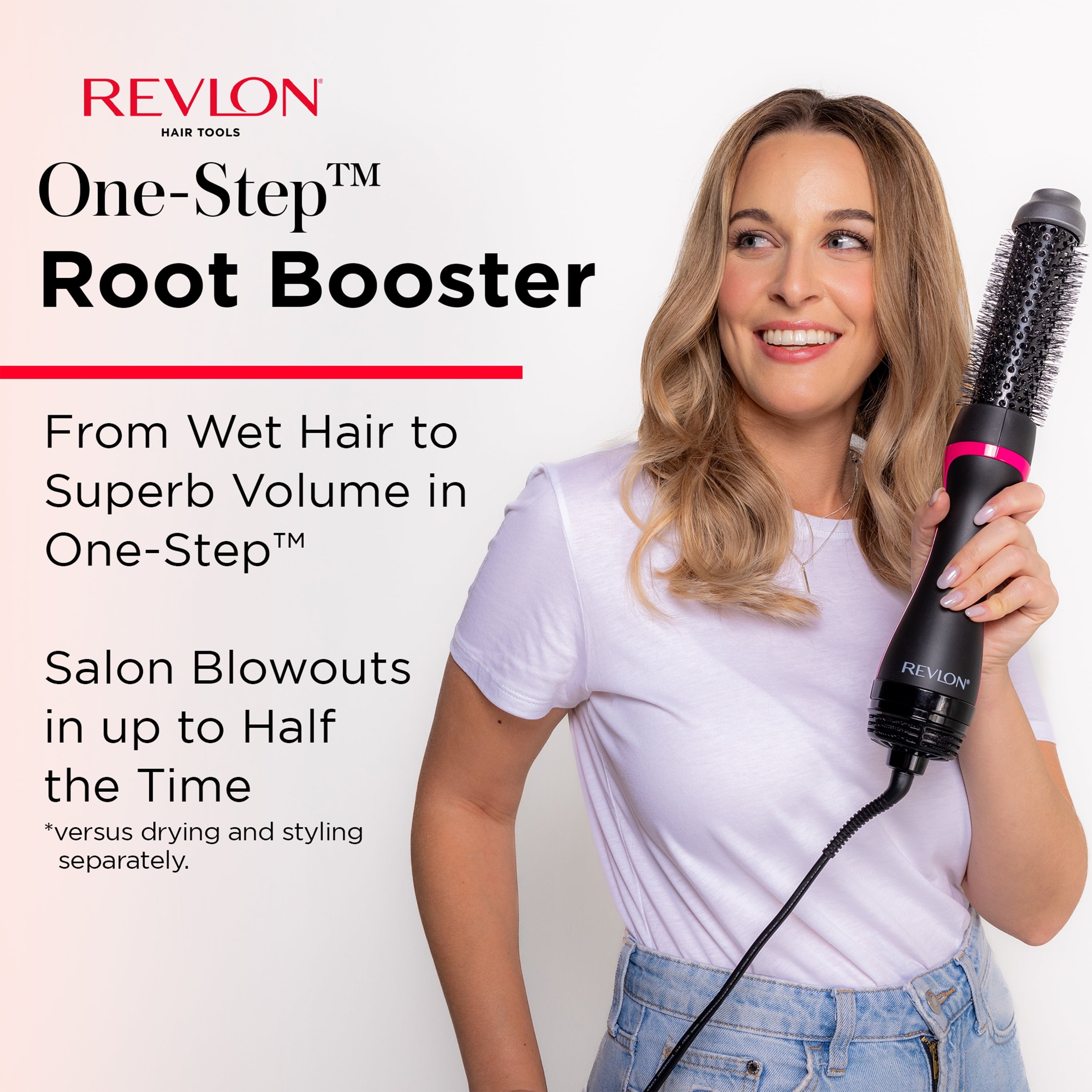 Revlon One-Step 1-1/2" Root Booster Round Hair Dryer, Black, Holiday Edition