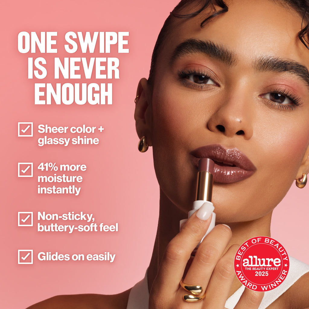 Revlon Super Lustrous Glass Shine Tinted Lip Balm, 004 Nude Illuminator, 0.11 oz