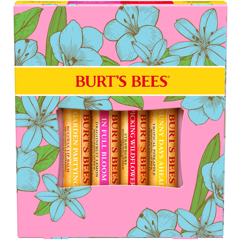 Burt's Bees Beeswax Bounty In Full Bloom Lip Balm Gift Set, 4-Pack, 0.15 oz.