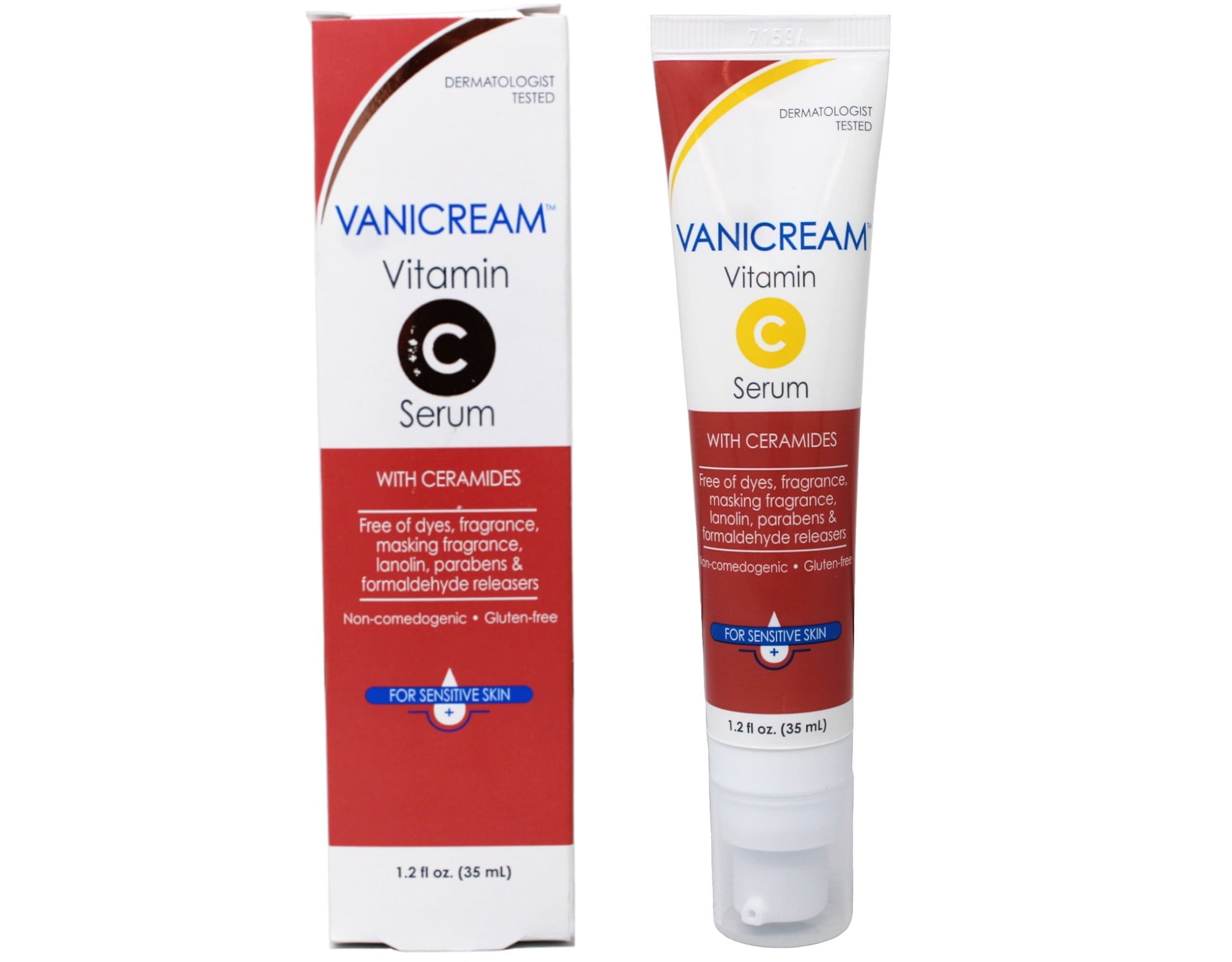 4 Pack - Vanicream Vitamin C Face Serum with Ceramides for Sensitive Skin - 1.2 fl oz