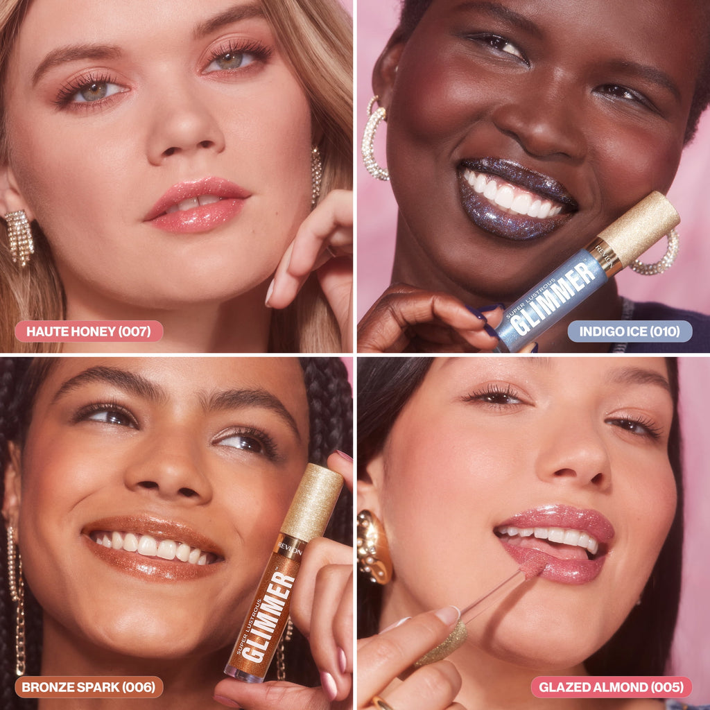 Revlon Super Lustrous Glimmer High-Shine Lip Gloss, 001 Diamond Drama, 0.13 fl oz