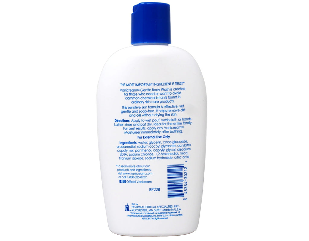 Vanicream Gentle Body Wash for Sensitive Skin, 12 Oz & Moisturizing Lotion with Pump, 16 Oz