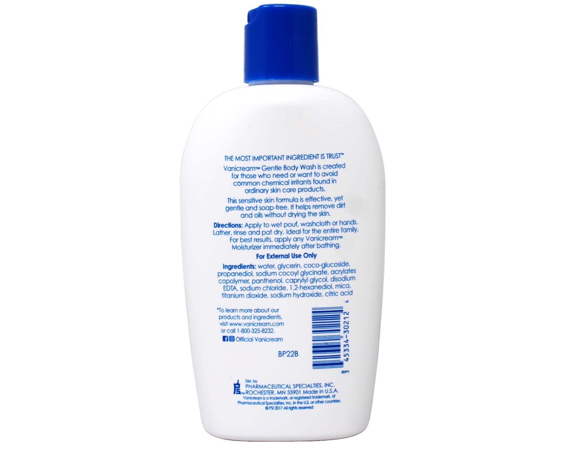 Vanicream Gentle Body Wash for Sensitive Skin, 12 Oz & Moisturizing Lotion with Pump, 16 Oz